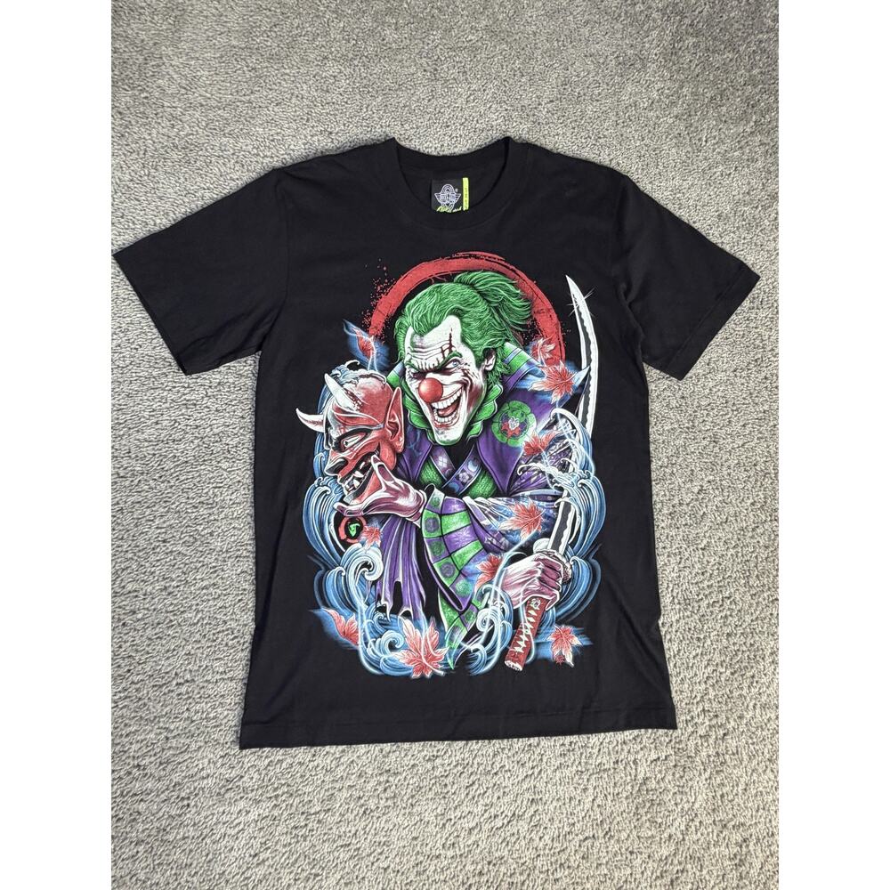 Rock Eagle Shirt Mens Medium Black Joker Glow In The Dark Haunted Devil